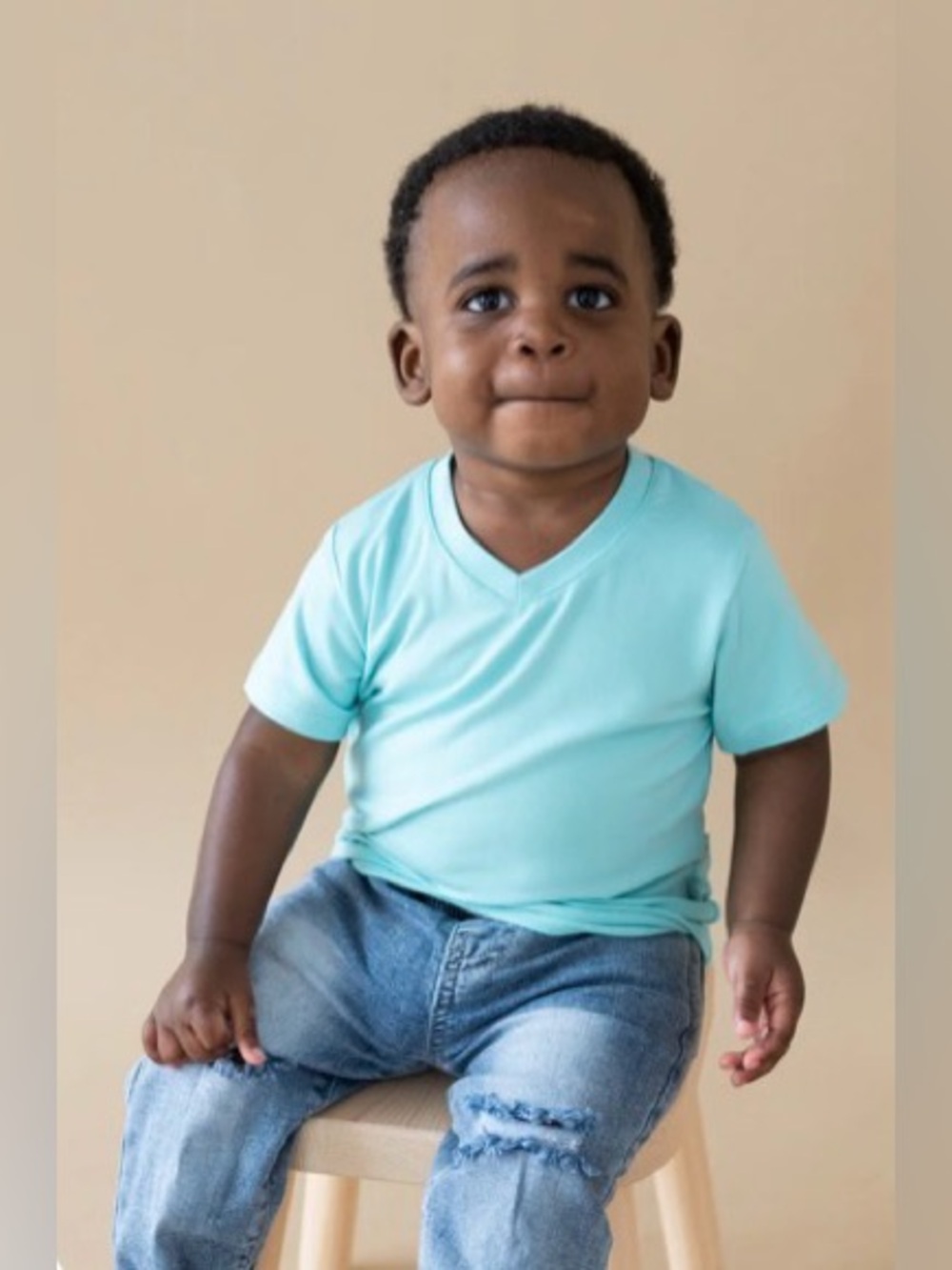 Kyte BABY Robin blue V-Neck Tee NIB size 4T